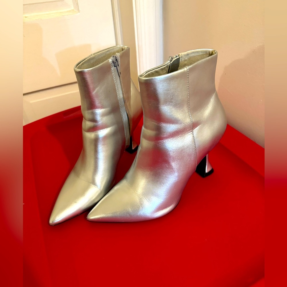 Silver Ankle Boot